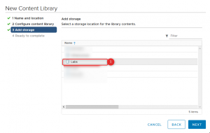 setting up the content library step 6